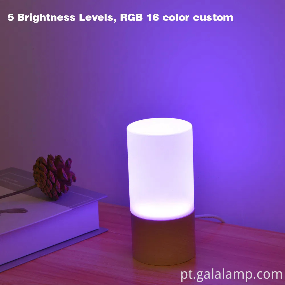 Luz noturna inovadora de madeira sólida para decoração de casa